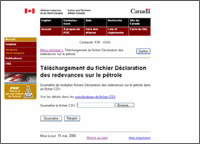 T&eacute;l&eacute;chargement du fichier de la D&eacute;claration des redevances sur le p&eacute;trole